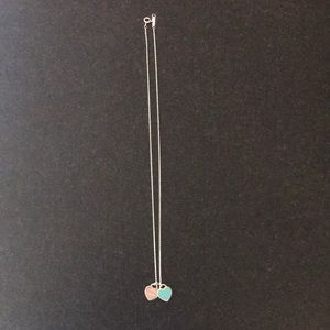 Mini Double Heart Tag Pendant (Tiffany and co)